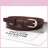 Retro Simple Trendy Silver Buckle Women Slim Waist Belt Casual And Versatile