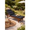 Floor Cushion / Sun Lounger - EDEN - Odalys - 60x190x4 Cm - Black - 100% Polypropylene Quilted Exterior