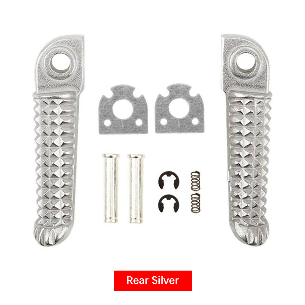 

1 пара подножек для мотоцикла, подножки задние и передние, алюминиевые, серебристые, для Yamaha YZF R1 2002-2020 R6 2003-2020 YZF R6S R1M, аксессуары