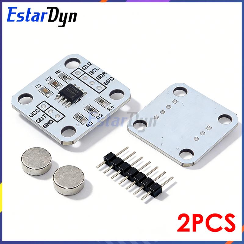 2 Stück AS5600 Magnetischer Encoder Induktionswinkelmessung Sensor Modul 12bit Hohe Präzision
