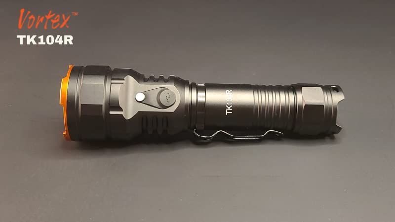 Vortex TK104R Rechargeable 4200 Lumens Button Lock Dimmable High Output LED Traffic Wand Professional Flashlight with Level Charge Indicator &