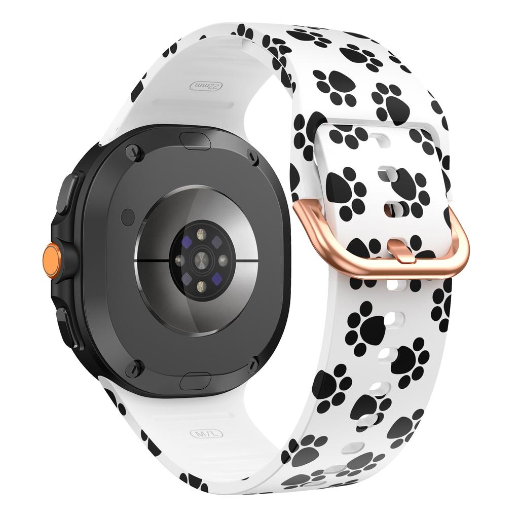 Blommiga Designrem för Samsung Galaxy Watch 8 40 44mm Färgstarkt Silikon Sportband för Galaxy 8 Classic 46mm Solros Leopard