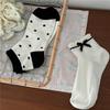 Ladies Spring and Summer New Sweet Bow College Style Leisure Boneless Short Tube Socks