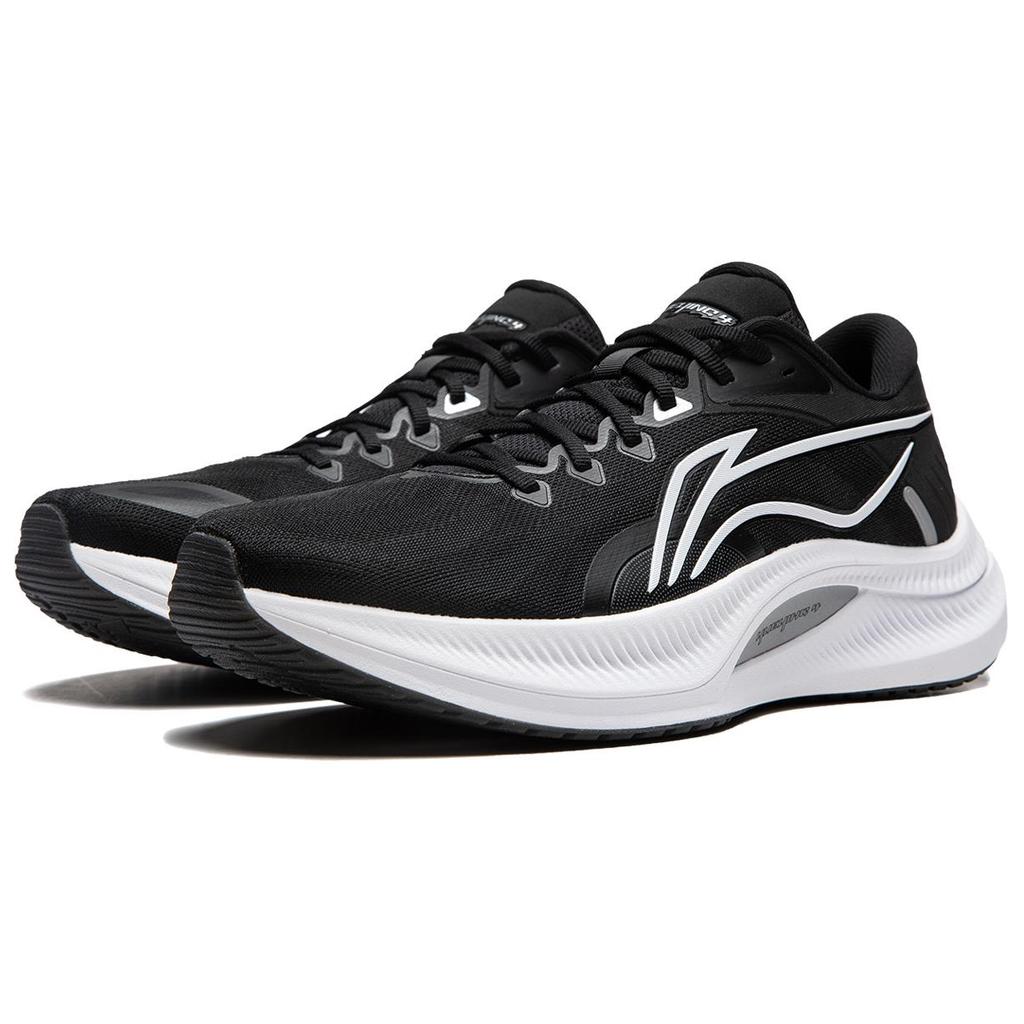 LiNing Cushioning Anti Slip Wear Resistant Breathable Support Rebound Low Top Casual Running Shoes Men's Black