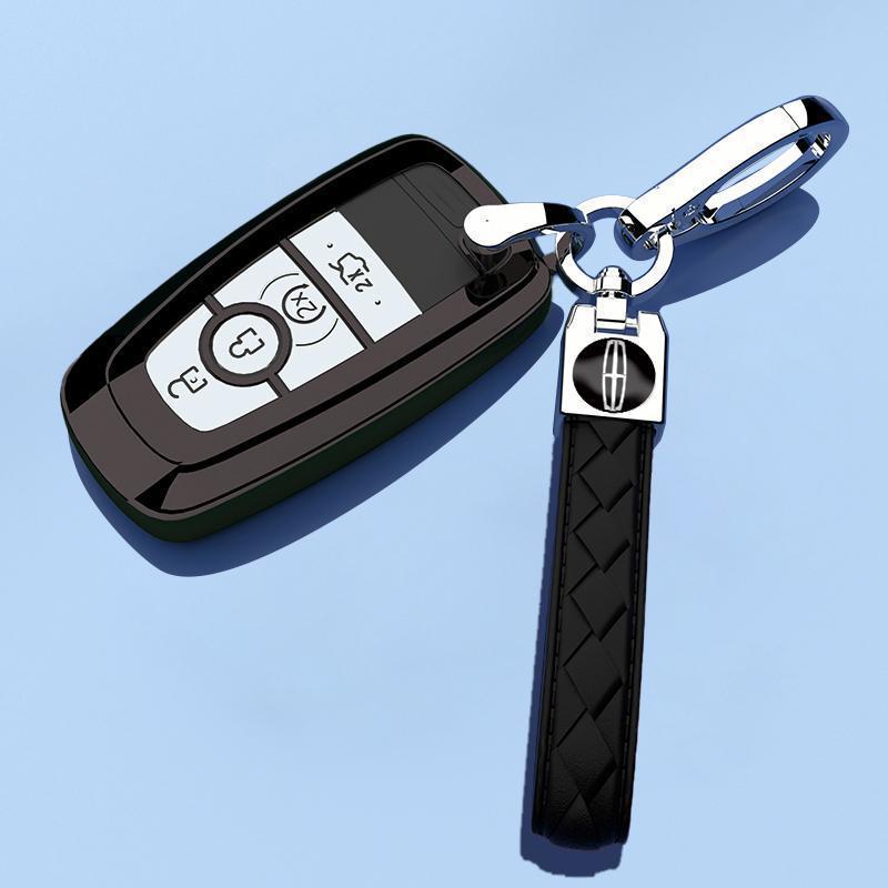 Elegant Black Knight Key Case for Lincoln Aviator 20-22: Premium Protective Hanging Shell Bag