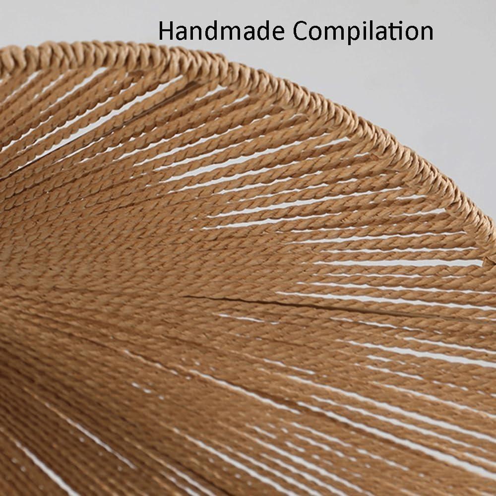 JOYINLED Modern Paper Chandelier Rattan Pendant Lighting 40CM Adjustable Height Hanging Lighting Fixture for Kitchen Hallway