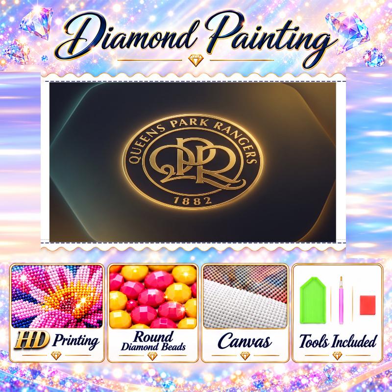 Queens Park Rangers Football Diamond Painting Kit 5D Full Drill DIY Diamond Mosaic Wall Art Home Decor