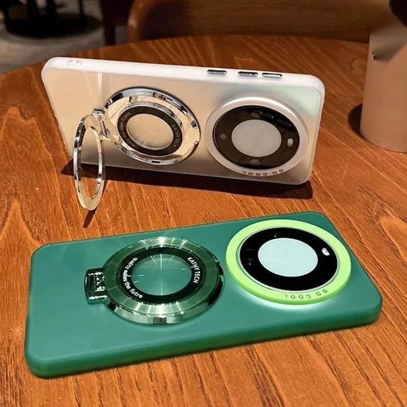 Note 50 Pro Laser Matte Hard Ring Magnetic Bracket Case on For Infinix Note 50 Note50 Pro Hot 50 Pro Plus 50i 4G 5G Stand Cove