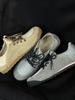 Vintage Suede Mesh Sneakers for Women Breathable Lightweight Casual Lace-Up Shoes with Rubber Sole