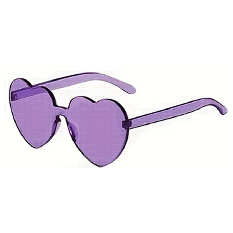 Colorful Candy Style Heart-Shaped Fashionable Glasses - Multiple Colors Available for Holiday Costume Eye Wear