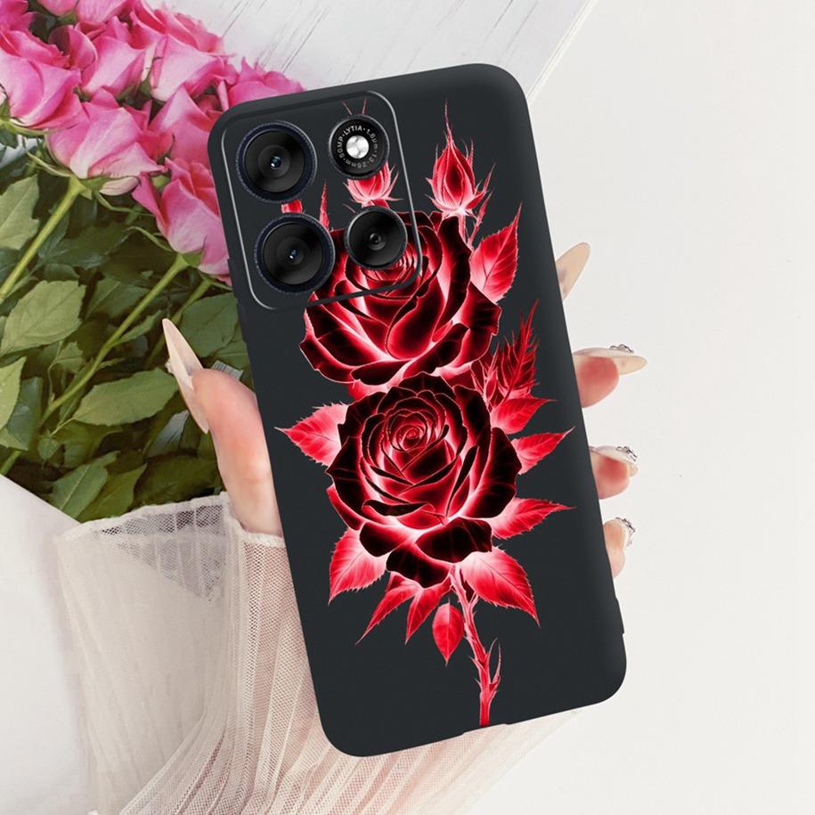 Coque Pour Motorola Moto G56 Housse 2025 Nouvelle Élégante Nœud Papillon Fleur Silicone Souple Coques de Téléphone Pour Motorola Moto G66Y G66J 5G Fundas