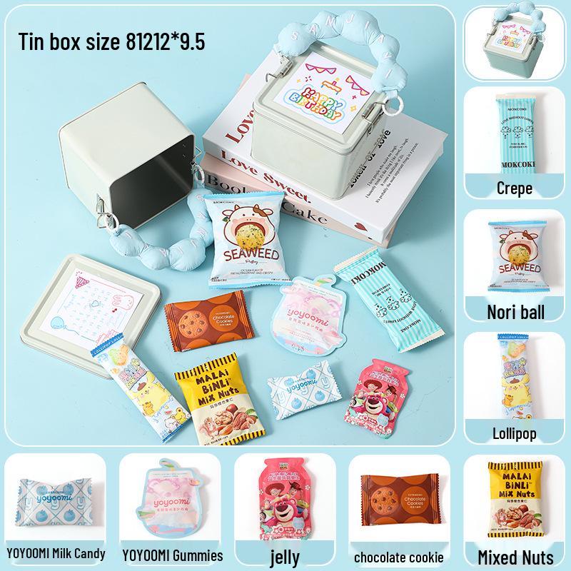 

Children s High-End Birthday Gift Box: Baby, 100 Days, 10 Years, Boys & Girls Souvenir Box Size 12*12*9.5 cm