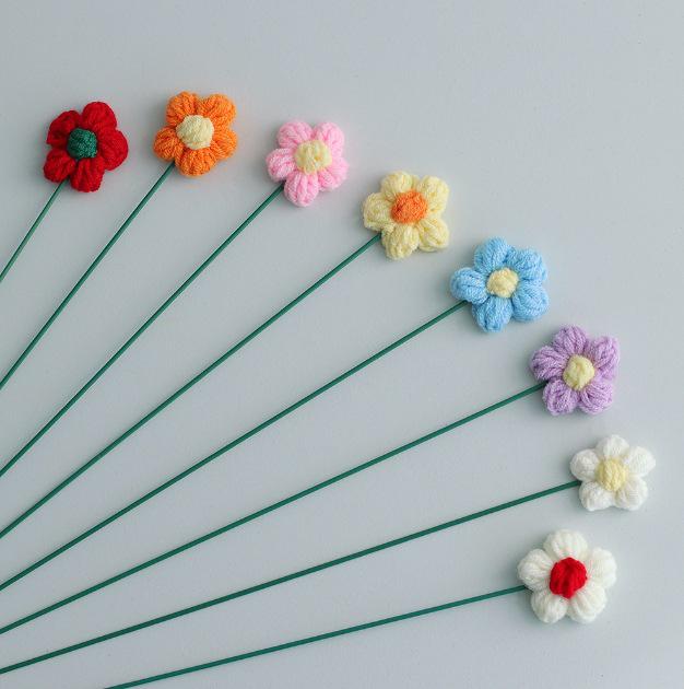 

Букет подсолнухов ручной работы - Искусственные вязаные крючком цветы в подарок на выпускной или День учителя