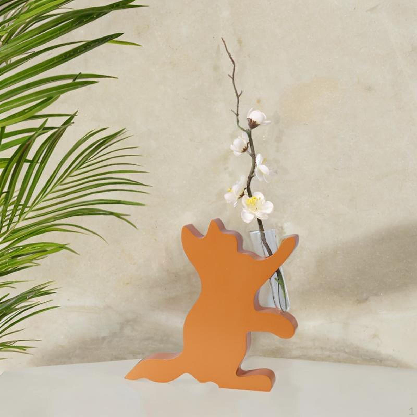 

Цветочный горшок в виде кролика для демонстрации цветов в гостиной и столовой оранжевый