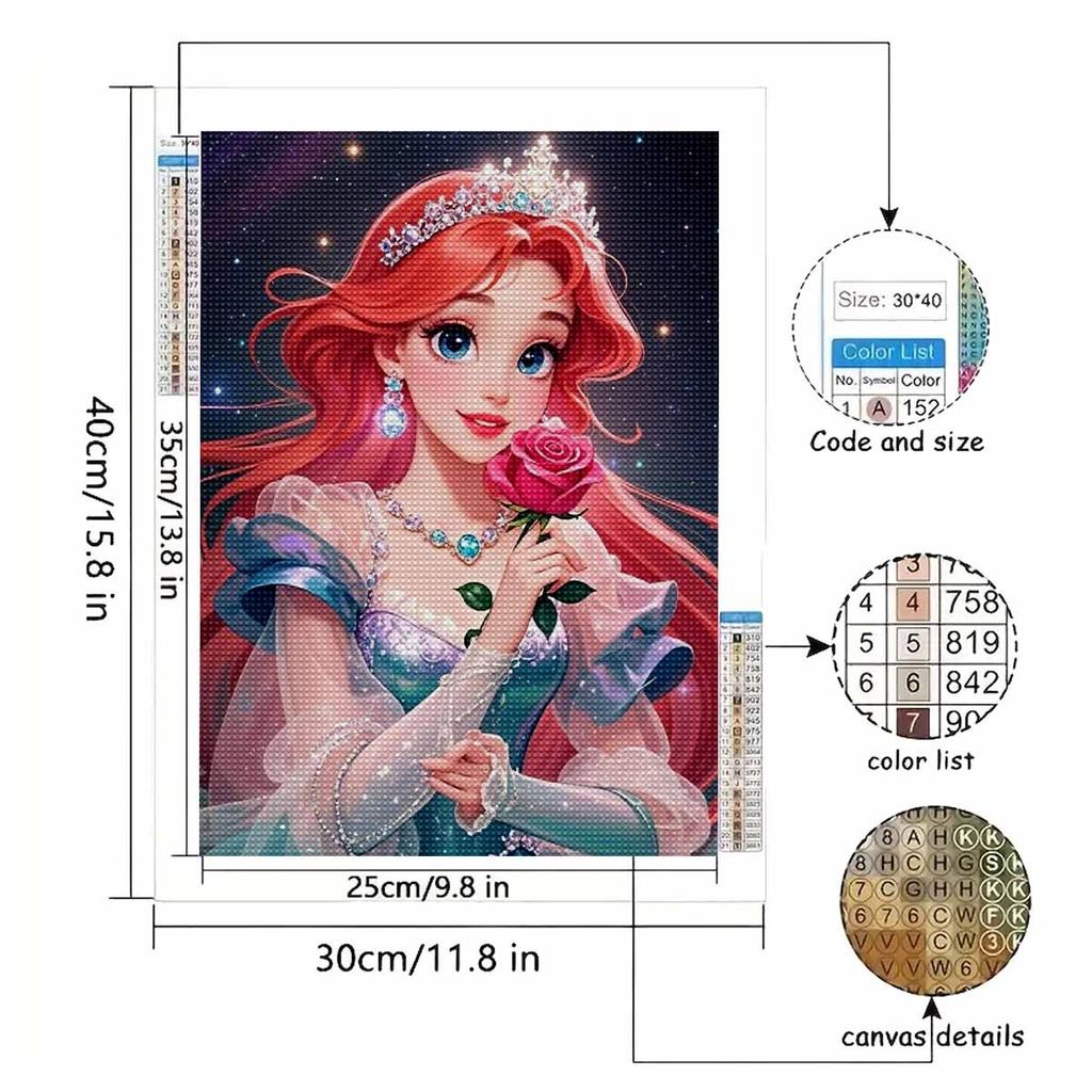 DIY Diamond Painting There Are No Mermaid Princesses or Flowers Cross Stitch Kit Mosaic Art Diamond Painting Full Circle Diamond Home Decoration