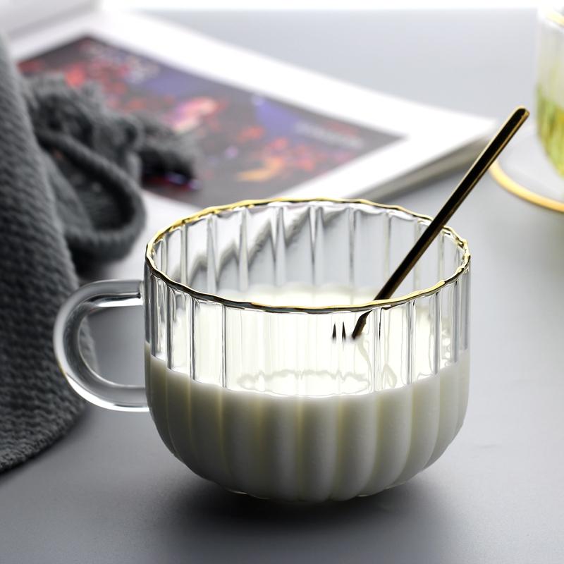 Creative Glass Cup Juice Drink Coffee Cup 400ml Pumpkin Shaped Phnom Penh Breakfast Tea Milk Water Cup Transparent Mug for Gifts