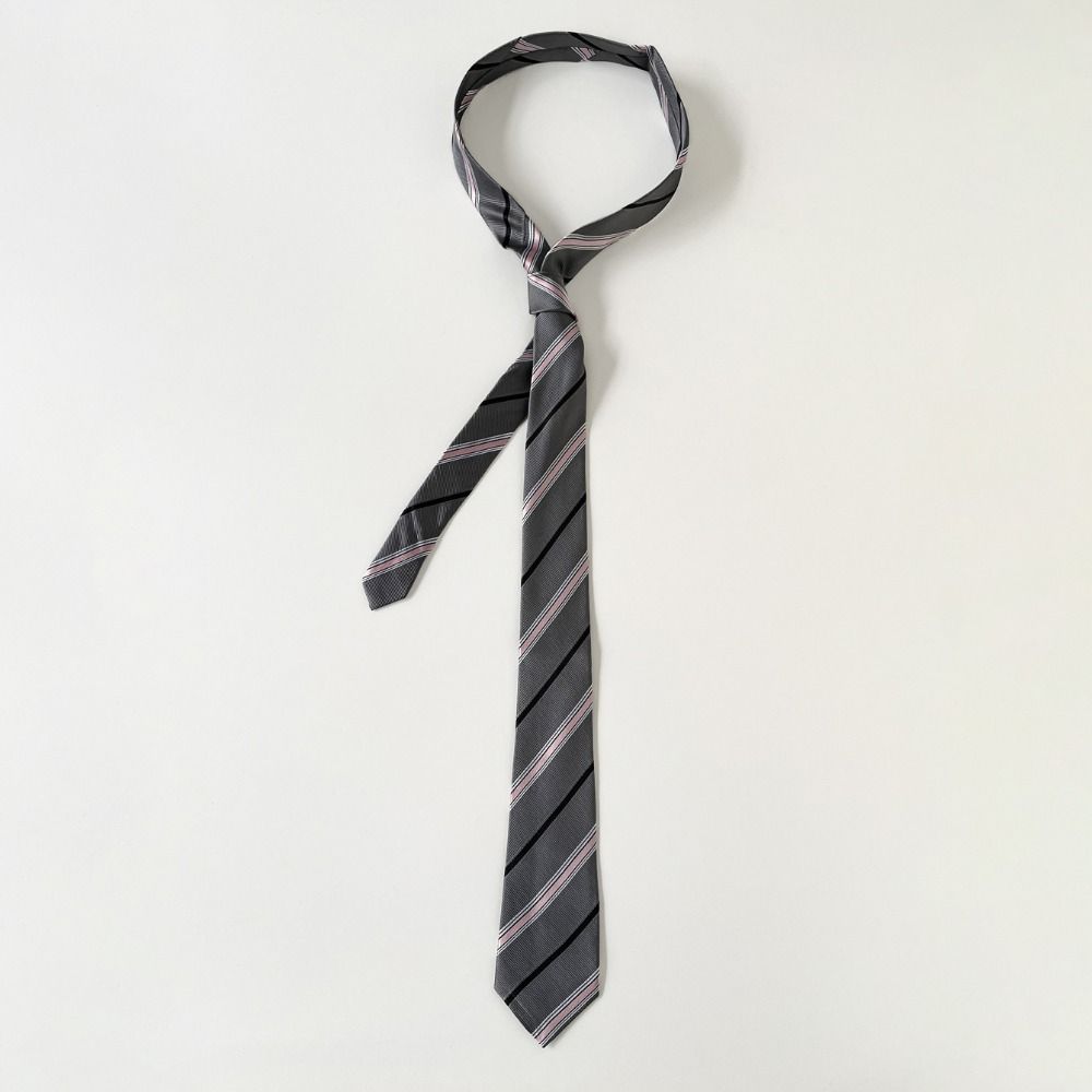 Korean Striped Tie Printed Belt Accessories Simple Shirt Tie Decoration  Men