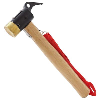 TONIWA Tent Hammer Copper Head Wooden Handle Distribution Storage Bag Tent Nails Camping Outdoor Hammer
