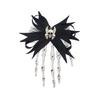 Festive Skull Hair Clip Secure Hold Design Comfortable Plastic Hairpin Ideal For Halloween Outfits And Cosplay Enthusiasts