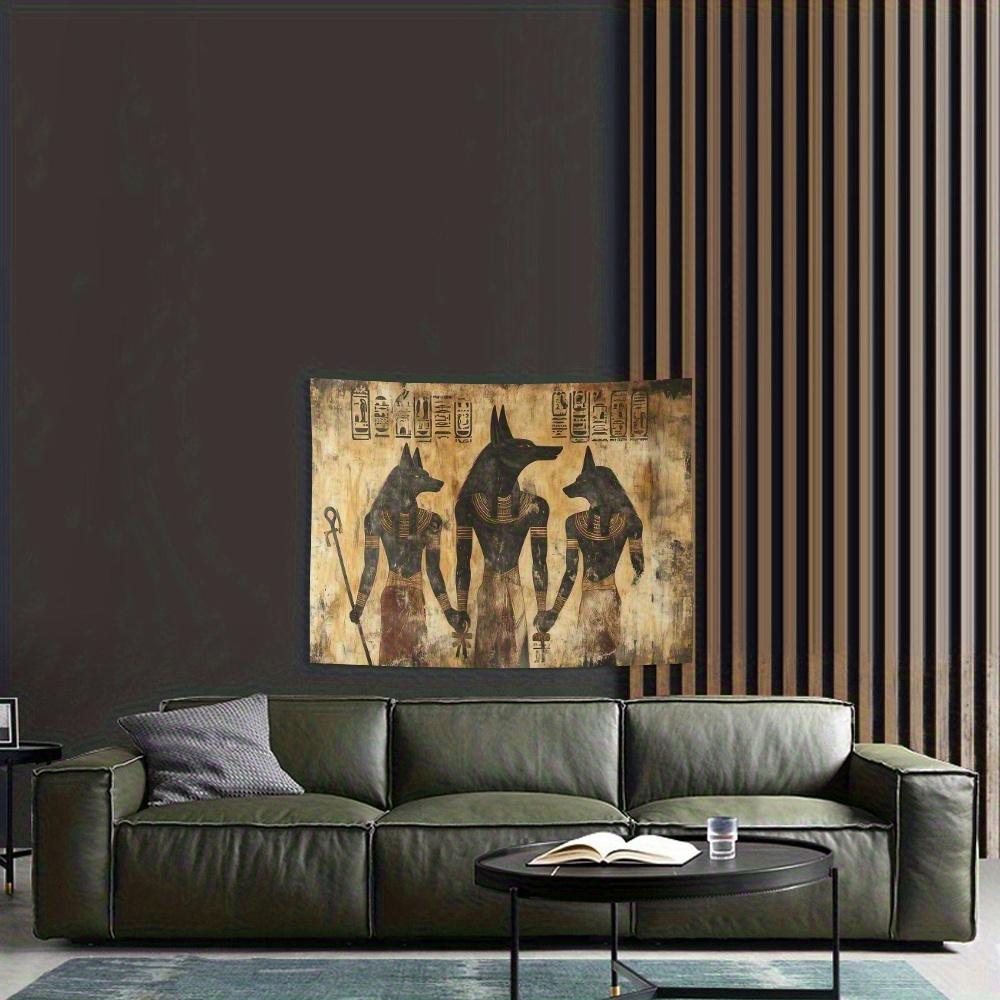 VIKAMA Ancient Egypt Anubis Tapestry Vintage Mural Background Cloth Living Room Background Wall Room Decoration