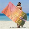 Sunset Soccer Field Beach Towel Patterned Sunscreen And Windproof Suitable For Swimming Pool Camping Travel Blanket