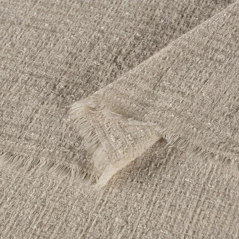 100x150cmLuxury Korean Style Tweed Fabric Dress for Coats Clothing Sewing Plain Soft Skin-friendly Cloth Needlework Drape