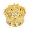 Lotus Incense Burner Vintage Style Flower Shaped Alloy Incense Holder for Home Decoration Gold