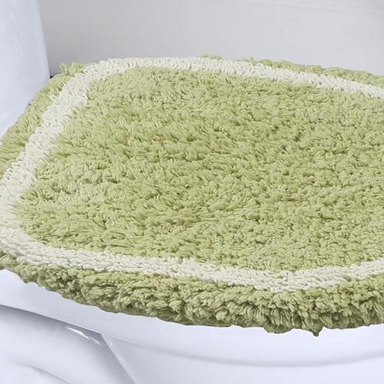 Toilet Mat Safety Elastic Easy Installation Bright Color Toilet Cover Hotel Bathroom Decor Elastic Fit Toilet Accessory