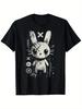 Weird and Cute Gothic Style Rabbit Horror Series Cute Rabbit Dark Aesthetics T-shirt - Pure Cotton Soft Unisex Unisex Unisex ...
