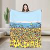 Wally Waldo  Blankets Flannel  Cozy Soft Throw Blankets for Home Plush Thin Quilt