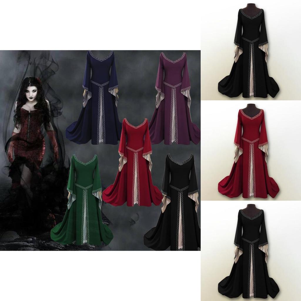 Bezauberndes Mittelalterliche Renaissance Damen Vintage Gewand Kleid Für Fantasy-Veranstaltungen Und Partys