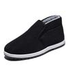 Winter old Beijing cotton shoes men's velvet thickened warm one-pedal cloth shoes soft sole wear-resistant non-slip high-top work shoes