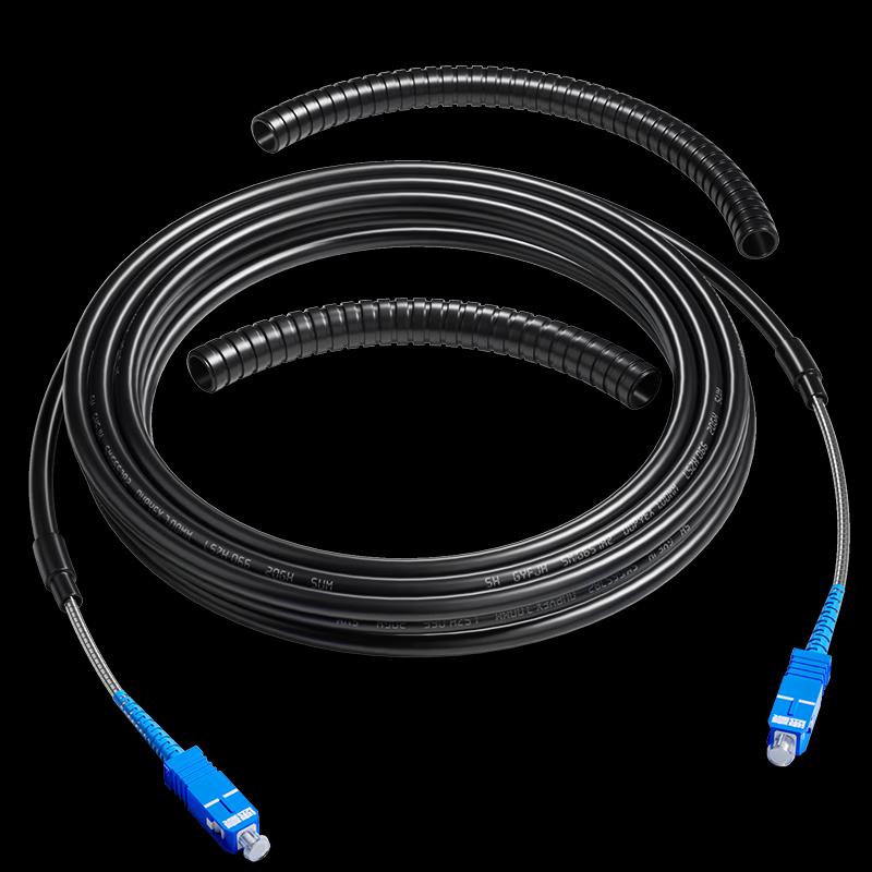 Outdoor Armored Single-Mode SC-SC Fiber Optic Patch Cable