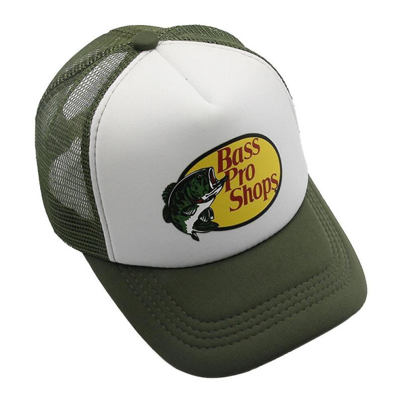 Bass Pro Shop Outdoor Hat Trucker Mesh Cap - Men And Women One Size Fits All Snapback Closure - Great For Hunting