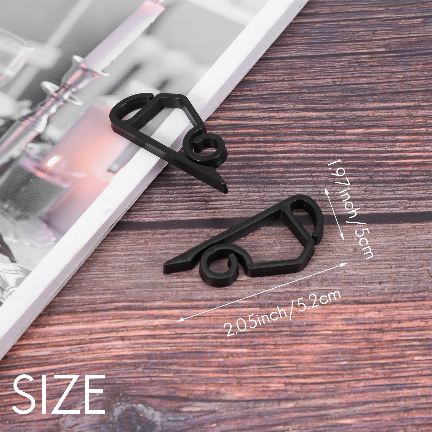 

WON Mini Gutter Hooks Outdoor Christmas Light Clips Light Hanging Clips For Party Christmas Decorations String Lights чёрный