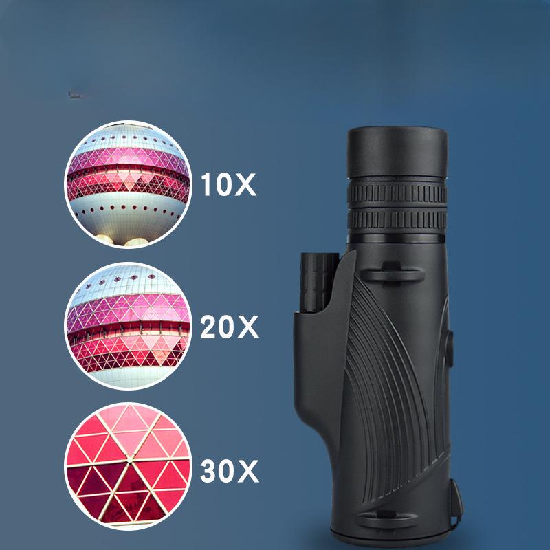 10-30×42 Monocular cu zoom reglabil în sus, cu mărire înaltă, de înaltă definiție, cu nivel de lumină scăzută, cu vedere nocturnă în aer liber