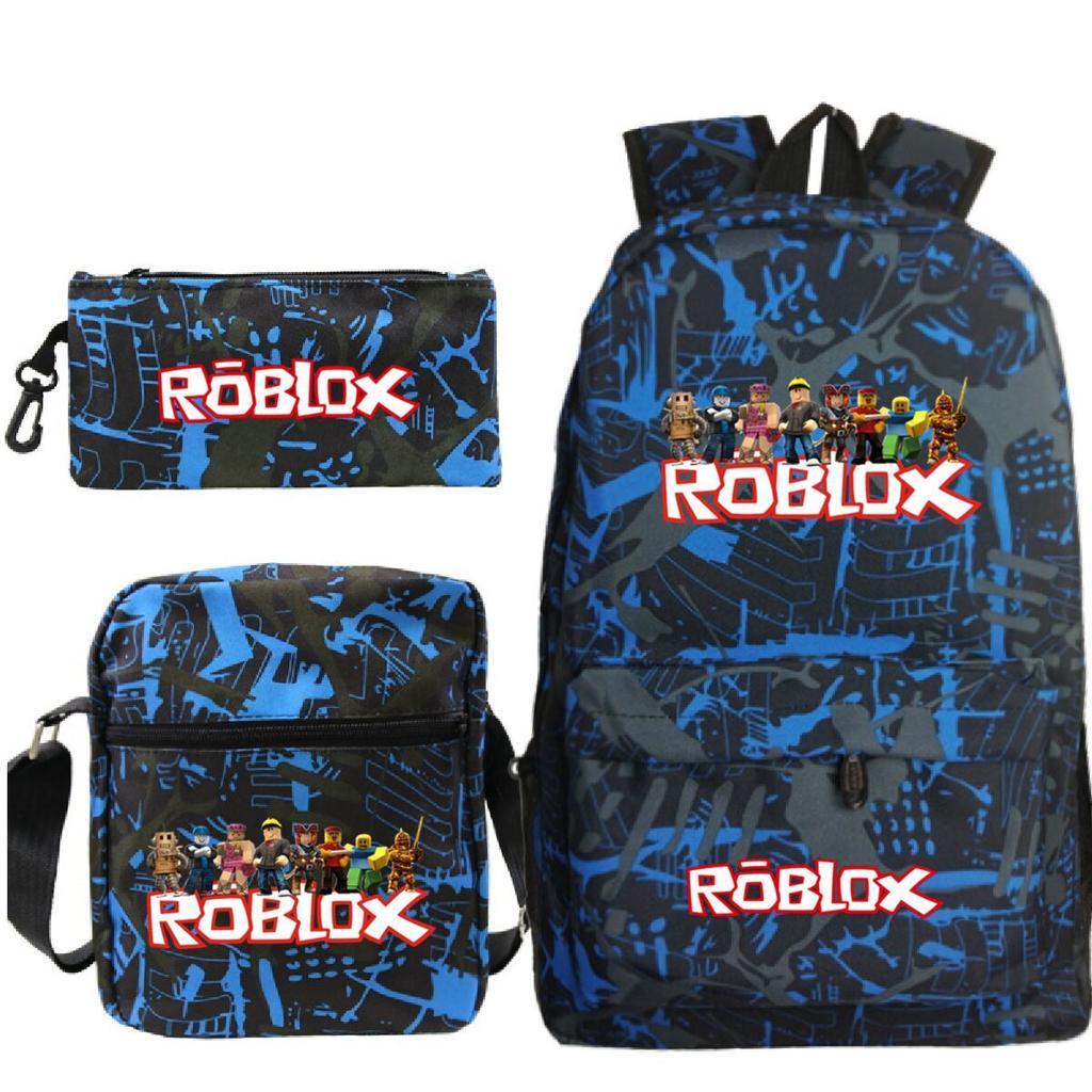Primary And Secondary School Students Casual Schoolbag Three-Piece Cartoon Game Merchandise Printed Children'S Fashion Backpack