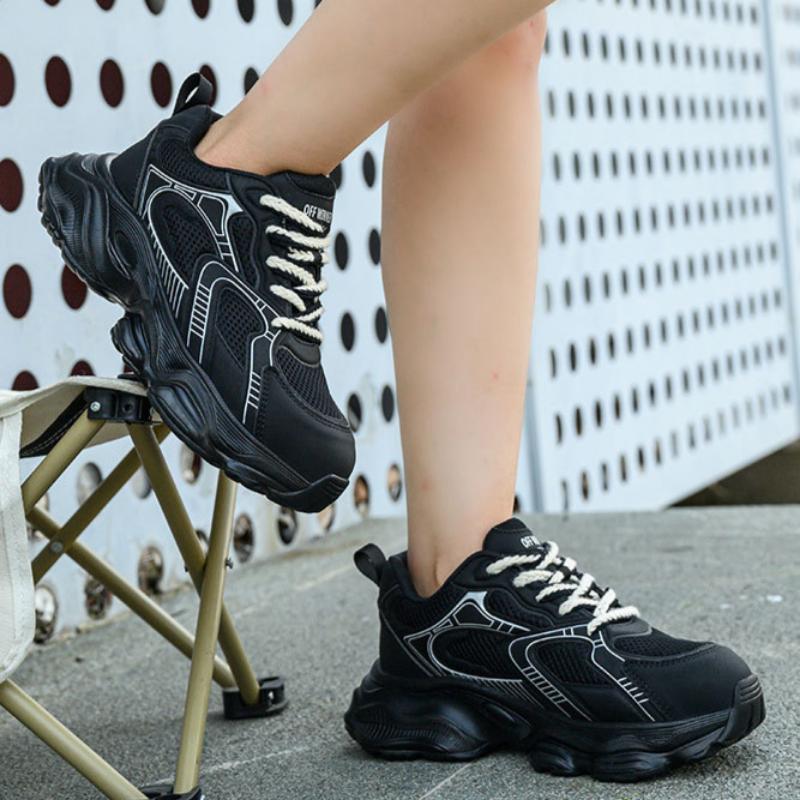 Four-season Women's Anti-smash Shoes, Breathable and Lightweight Plastic Steel Toe Safety Labor Protection Shoes for Women