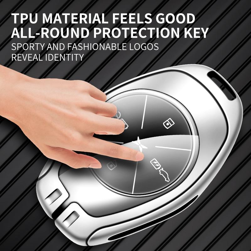 Zinc Alloy Leather Car Remote Key Cover Xpeng P7 P7I P5 G3 G3I G9 G6 Key Fob Car Key Case Protective Cover Auto Accessories
