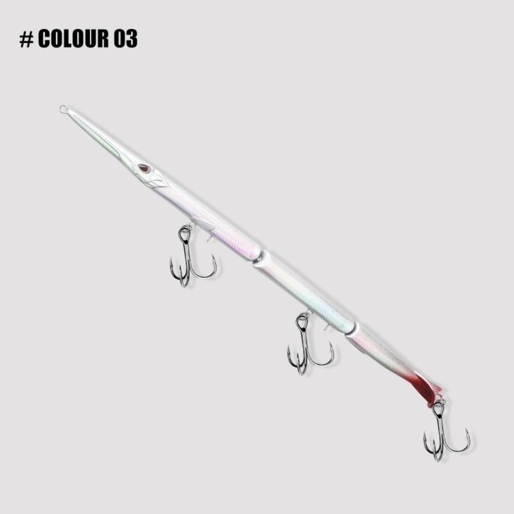 27cm Length Jointed Pencil Bait Treble Hooks System Hard Sinking Lure Needle Body Bait Fishing