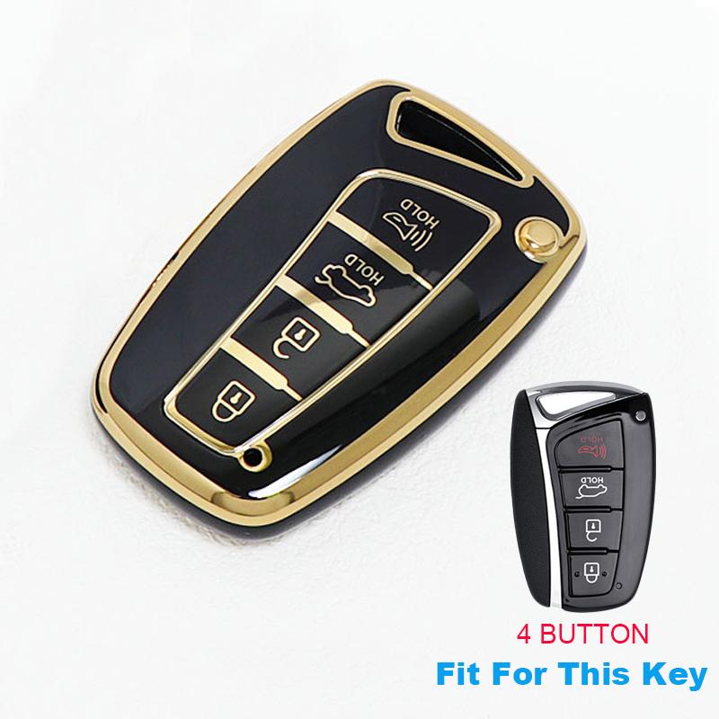 TPU Remote Key Case Cover Holder Fob For Hyundai Grandeur HG Sedan Genesis IX45 EQUUS Azera G80 Santa Fe 3DM Grand SantaFe 2018