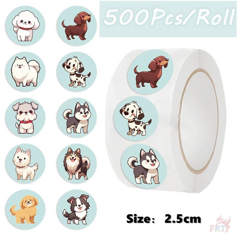 500Pcs/Roll Q Pet Dogs Kids Rewards Stickers - DIY Scrapbooks Album Decor Sealing Label Decals