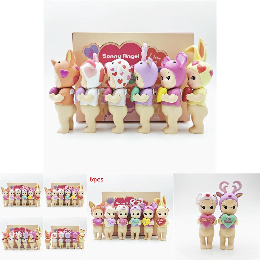 Buildable Angel Figurines Abs Model Kit Diy Assembly Cake Topper Blind Box Valentines Gift