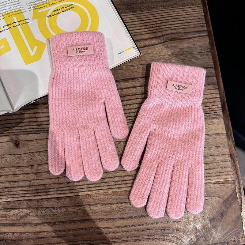 Winter Knit Touchscreen Gloves For Women With Thick Fleece Linings For Cold Weather