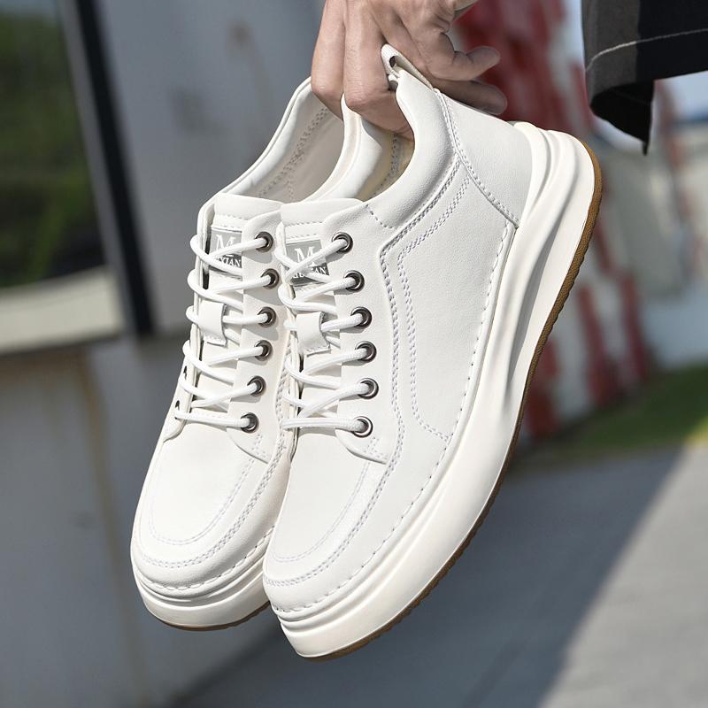 Fashion Genuine Leather Mens Casual Shoes Cowhide Business Skateboard Footwear Male Soft Comfortable Tenis Masculino Versatile Sneakers