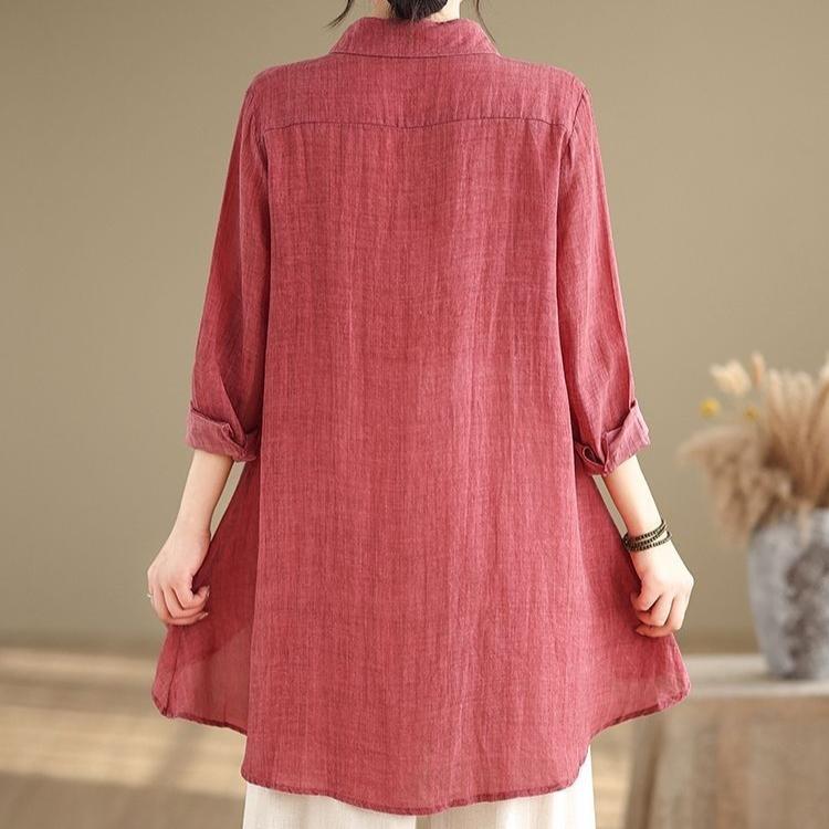 Sunscreen Shirt Long Sleeved Spring/summer Thin Air Conditioning Cardigan Mid-length Casual Style Outerwear
