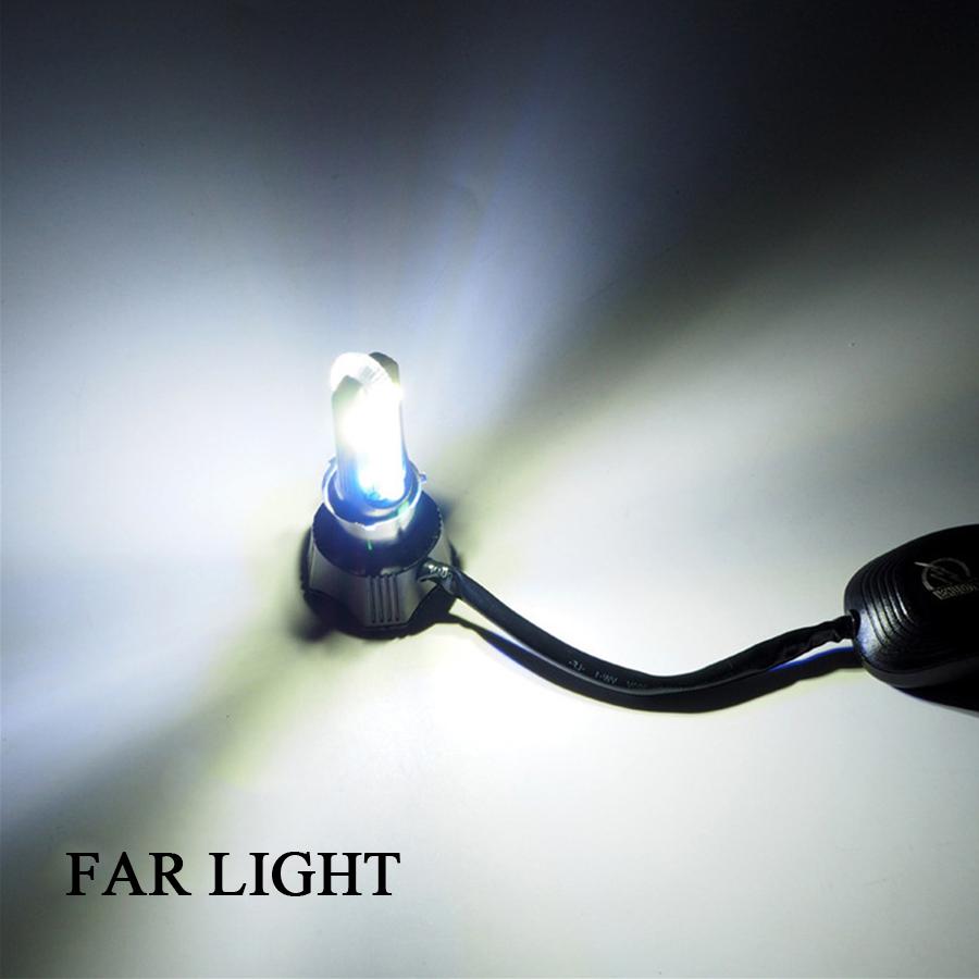 40W 4000LM Motorcycle Daul Color U-shaped LED Head Light Hi/Lo Beam DRL Foglight