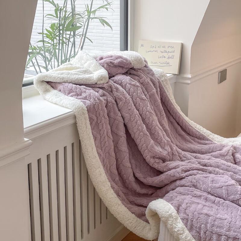 Solid Color Dual-Use Taffeta Fleece Blanket