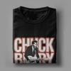 Koszulki z karykaturą Chucka Berry'ego w stylu vintage Męska koszulka bawełniana z okrągłym dekoltem Piosenkarz Muzyk Gitarzysta Koszulka z krótkim rękawem Oryginalny produkt