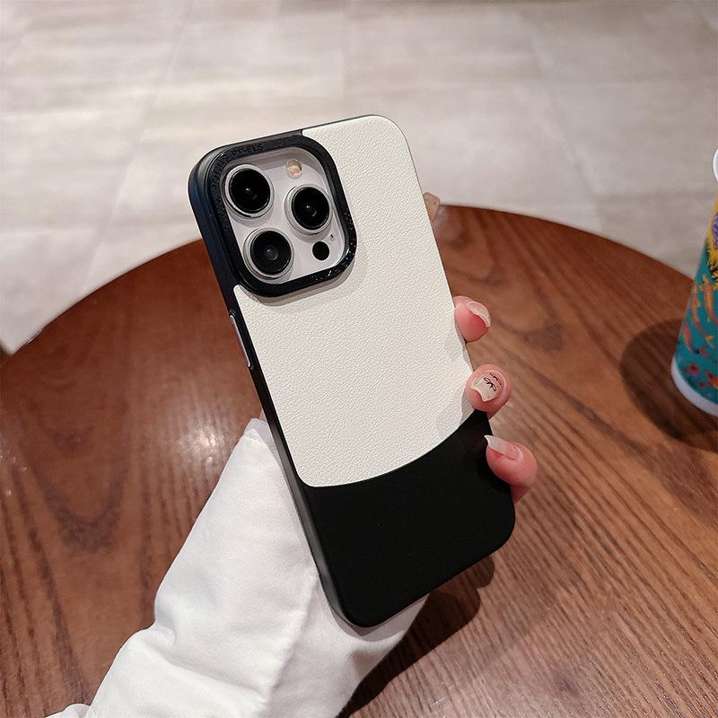 

Подходит для чехла для телефона Apple 16promax, текстура кожи наппа iPhone15, для деловых мужчин 14, гальванизированный 13, чехол из натуральной кожи iPhone 16 Pro max 6.9 inch